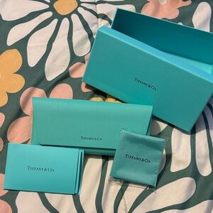 Tiffany & Co. Turquoise Glasses Case Set